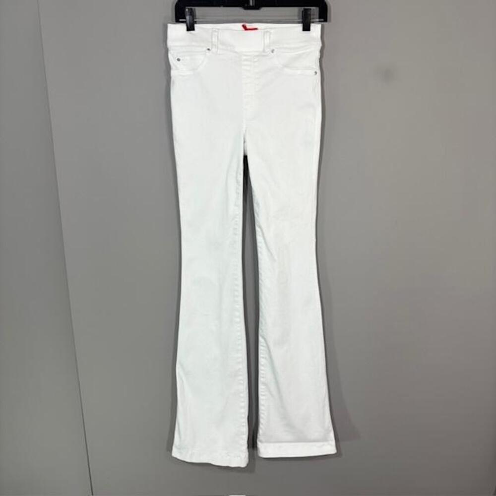 Spanx Jeans Womens S Tall White Slim Bootcut 28W 5 Pocket Denim Long Leg